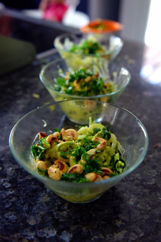Raw Zucchini Noodles with Cashew